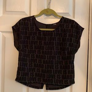 Donated Love is hard” blouse